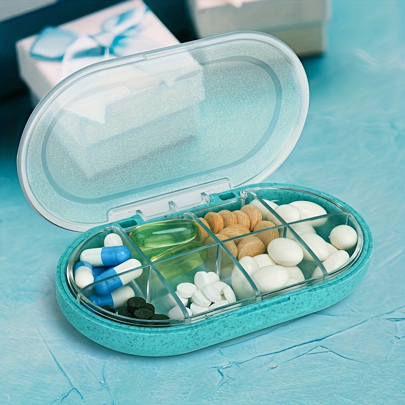 Portable Travel Pill Box with 3, 4, 8 Grids for Vitamins