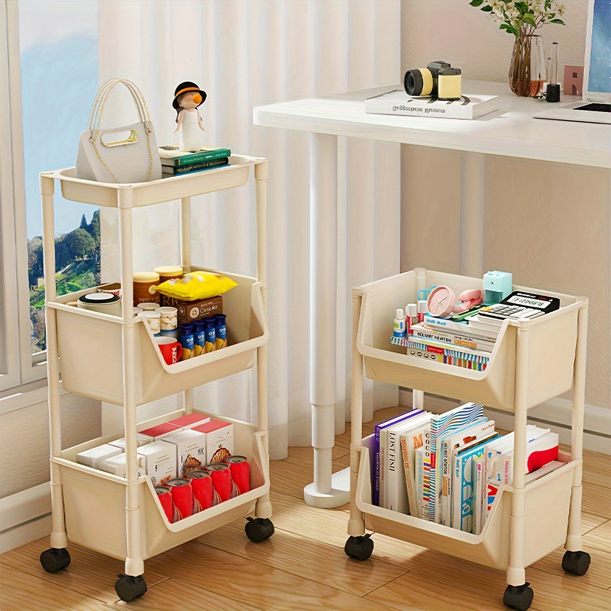 Storage Rack Trolley Home Furniture Bathroom Organizers Movable