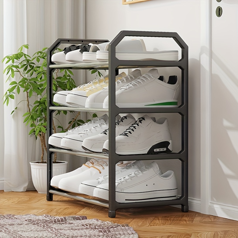 Multi Layer Floor Standing Shoe Rack, Easy Installation, Free Standing Shoe  Storage Organizer For Bedroom, Hallway, Bathroom, Office, Home, Household  Storage And Organization - Temu Italy