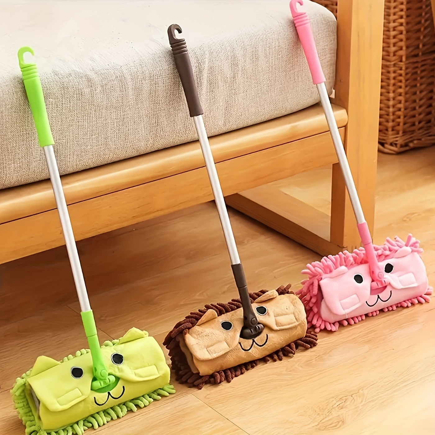 Kids Stretchable Floor Cleaning Tools Mop Broom Dustpan Play-house Toy Gift  Baby