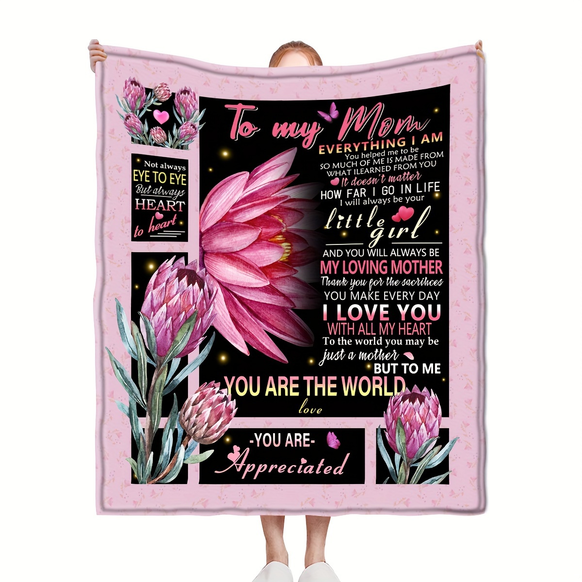 to Mom Gift from Daughter, Mom Birthday Gifts, Mother Blanket – TURMTF