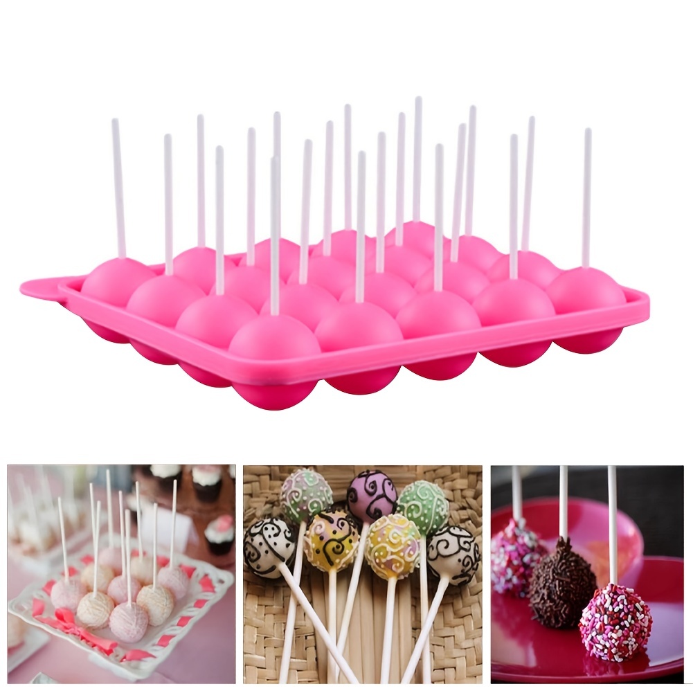 1pc Round Candy Making Reusable Lollipop Mold DIY Tray Non Stick With 20pcs  Sticks, Baking Supplies, Kitchen Items