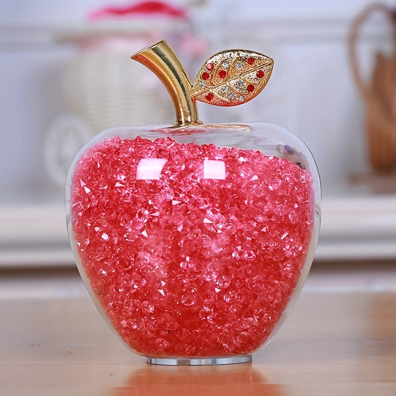 1 Stück Wunderschöne Farbige Kristall äpfel deko ornament - Temu Germany