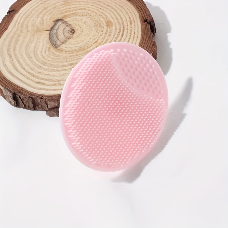 2pcs Silicone Face Cleansing Brush Handheld Scrubber For Massage Pore Cleansing