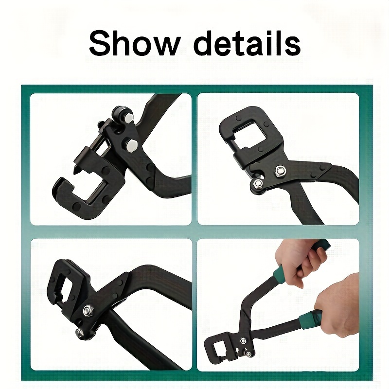 Alicate tipo dragón, 1 pieza, de acero al alto carbono, alta dureza, para perforar, mango antideslizante, cabeza de aleación resistente, herramienta para remachar e instalar cielos falsos, ideal para renovación del hogar, divisiones e instalación de publicidad