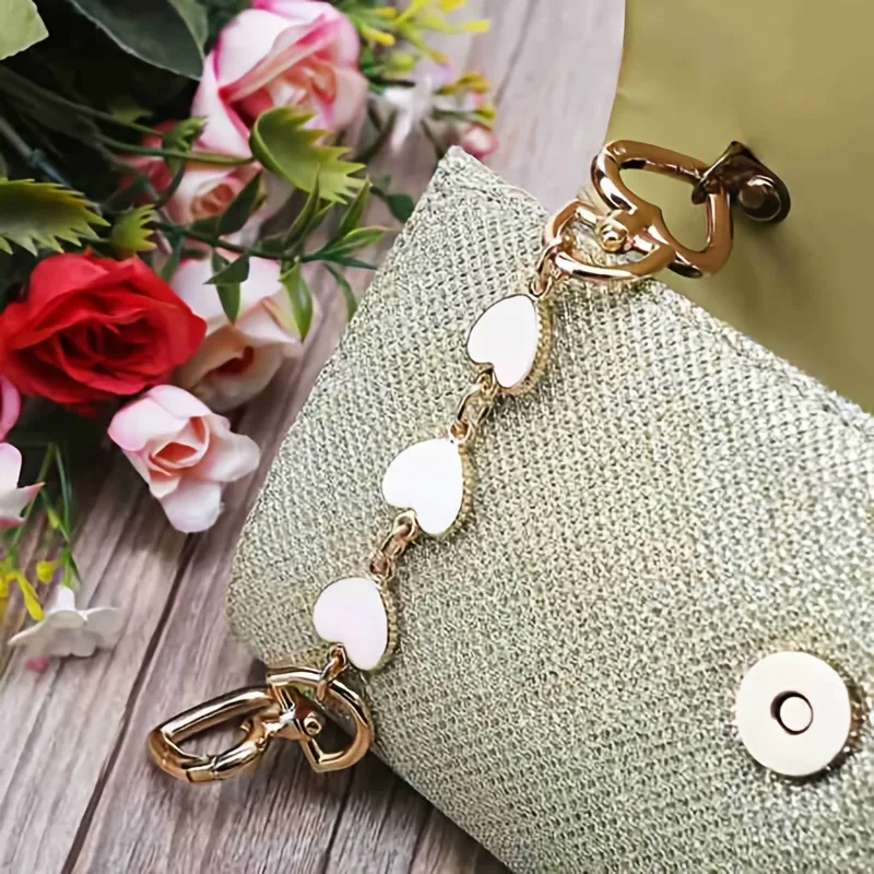 Purse Chain Strap Heart Handbag Charms Bag Short Chain Replacement Purse  Shoulder Strap Extender, High-quality & Affordable