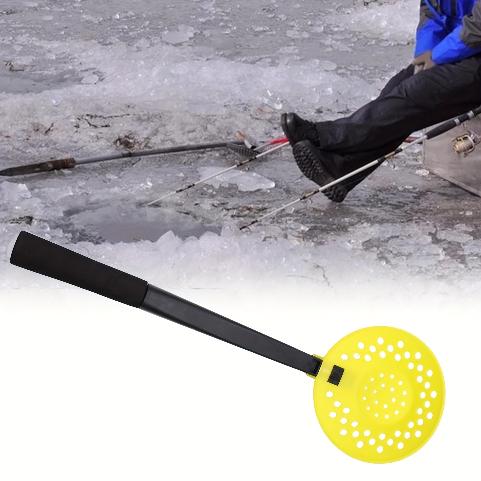 Scalable Winter Ice Fishing Slotted Spoon Telescopic - Temu