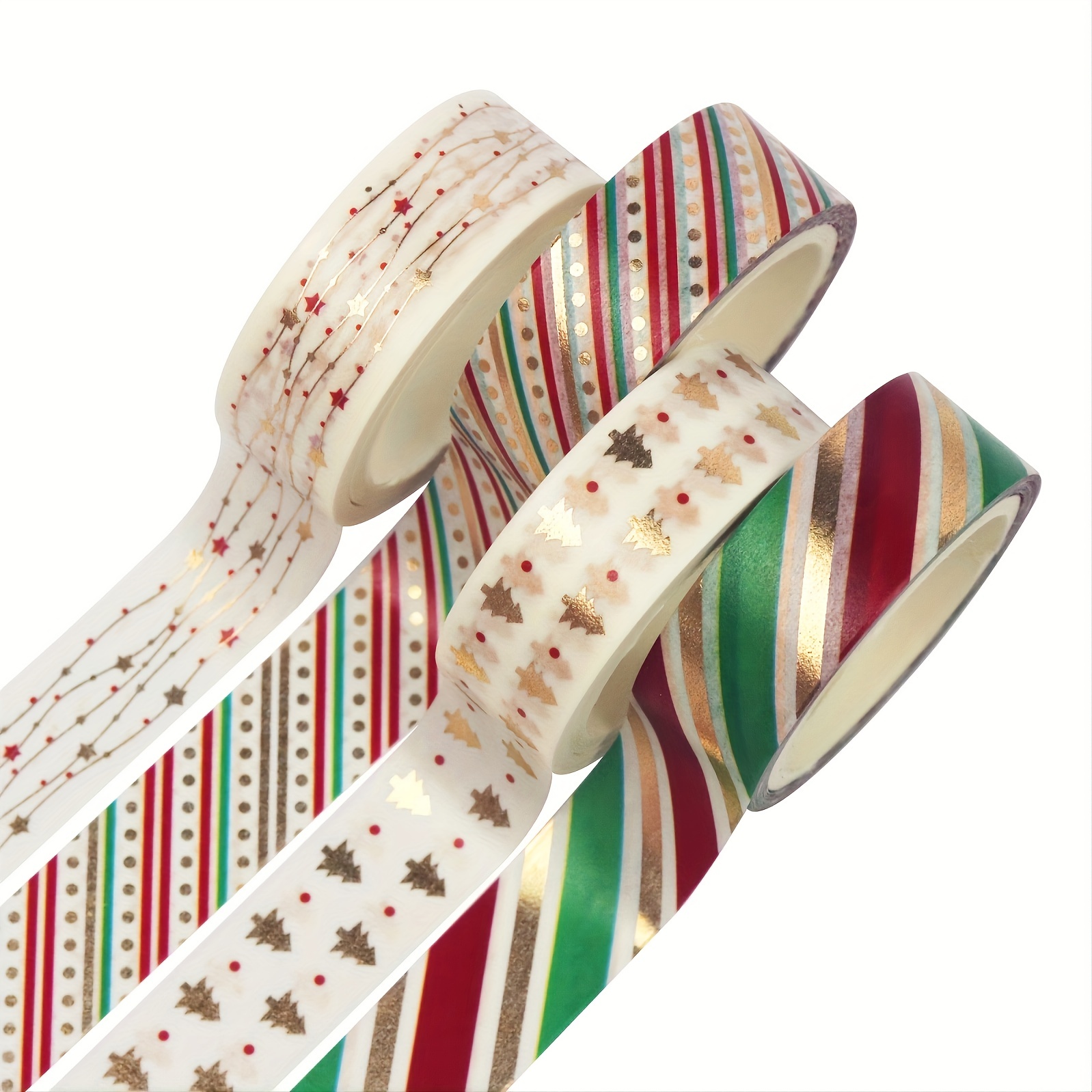 Christmas Washi Tape Golden Foil Washi Tape Set Decorative - Temu