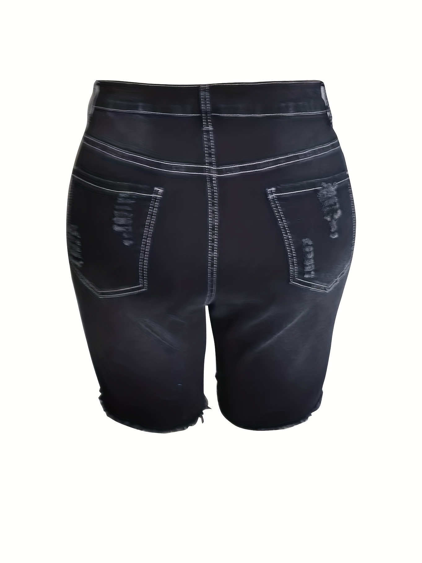 Denim Shorts, Jean Shorts, Black, Plus Size