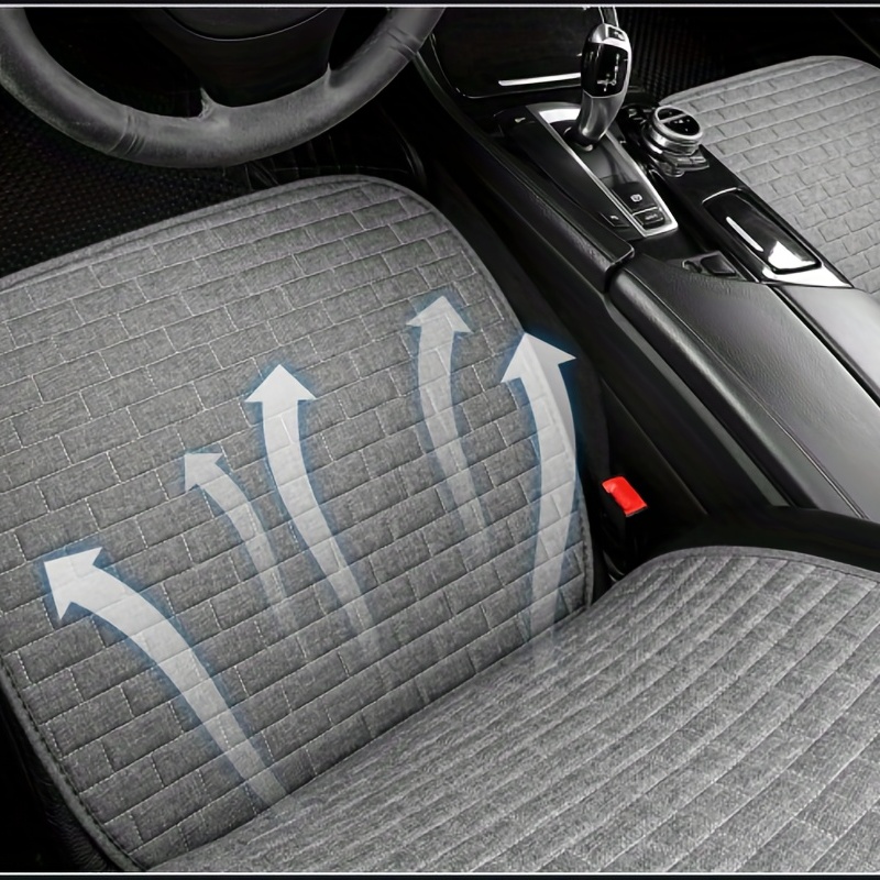 Universal Size Flax Linen Car Seat Cover Set