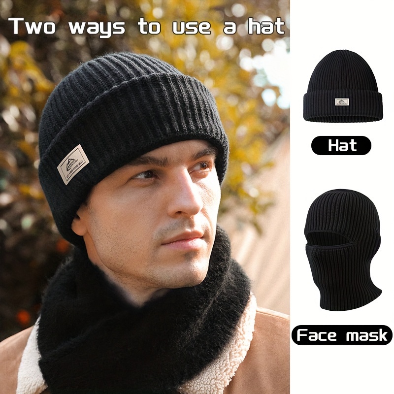 Fashionable Ear Protection Windproof Knit Beanie Hat With Animal