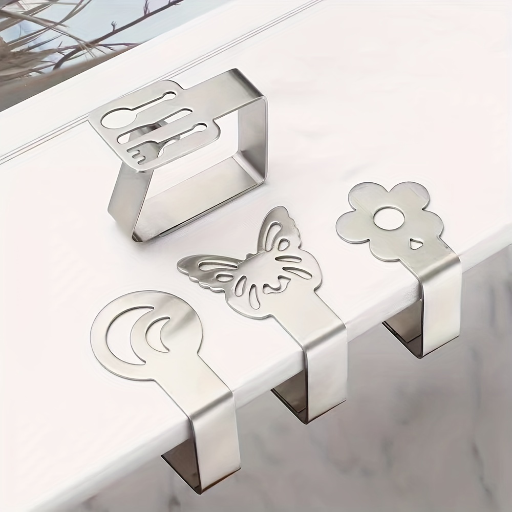 Tischdeckenklammer Aus Edelstahl. Kreative Blattförmige