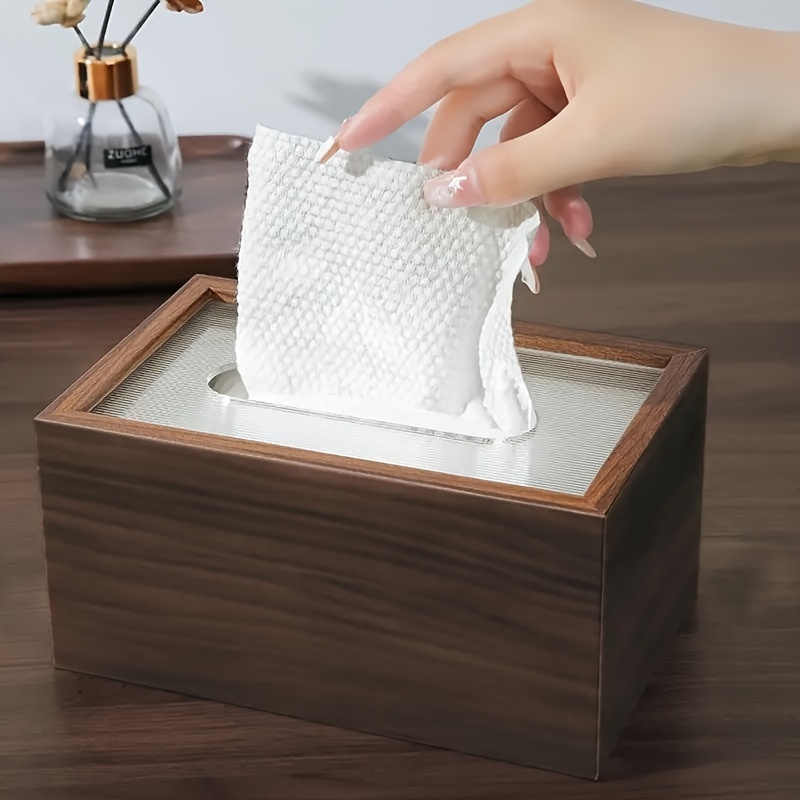 Household Cute Tissue Box Plastic Living Room Dining Room Desktop Dustproof  Paper Towel Holder Storage Box