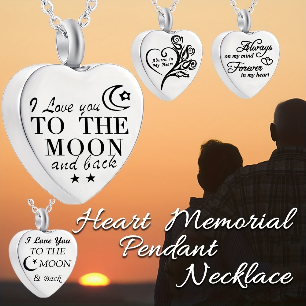 I love you to the moon and back cremation on sale necklace