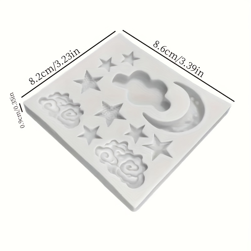 Star Moon Cloud Silicone Mold Night Sky Chocolate Mold 3d - Temu