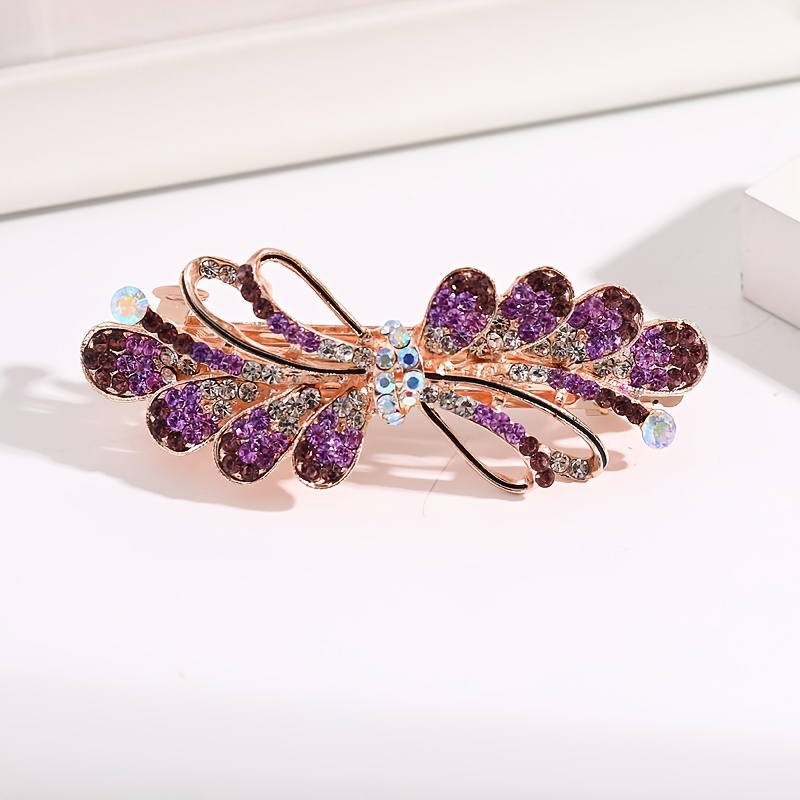 elegant vintage hair clip colorful metal barrette - Temu display picture 1