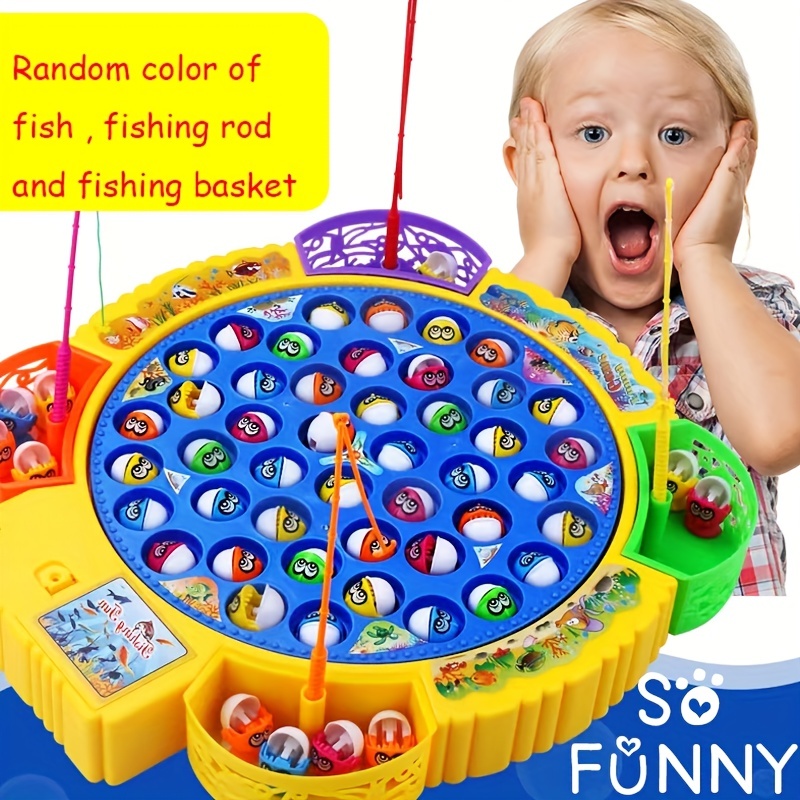 Magnetic Fishing Pool Toys Game For Kids With Fishing Pole - Temu