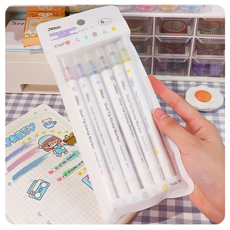 Cute Highlighters Markers With Dual Tips Perfect For Drawing - Temu