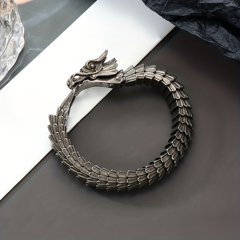 Dragon Shaped Retro Bracelet Men Accessories Gift Men - Temu