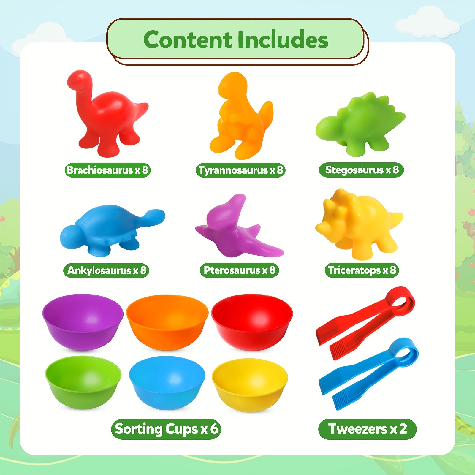 Baby Products Online - Simphonso toys for 3 years, dinosaur counting set,  color sorting toys for toddlers, dinosaur toys for children 3-5, Montessori  toys for preschool learning toys, for - Kideno