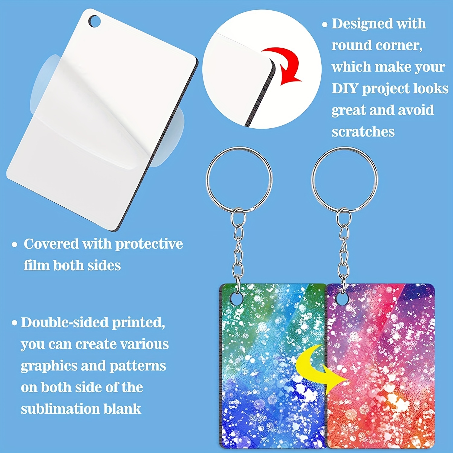 Sublimation Keychain Blank Tassel Set Sublimation Blank - Temu