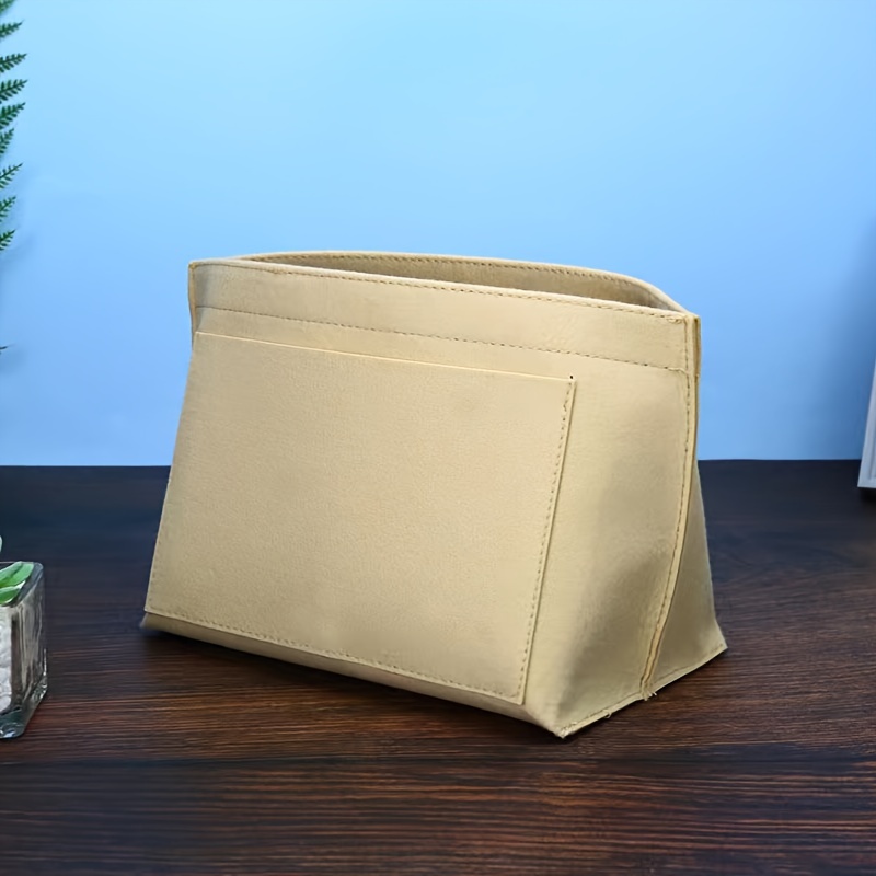 WADORN Organizador de bolso con cremallera de fieltro, inserto de bolsa de  fieltro rectangular, bolsa organizadora en bolsa, múltiples compartimentos