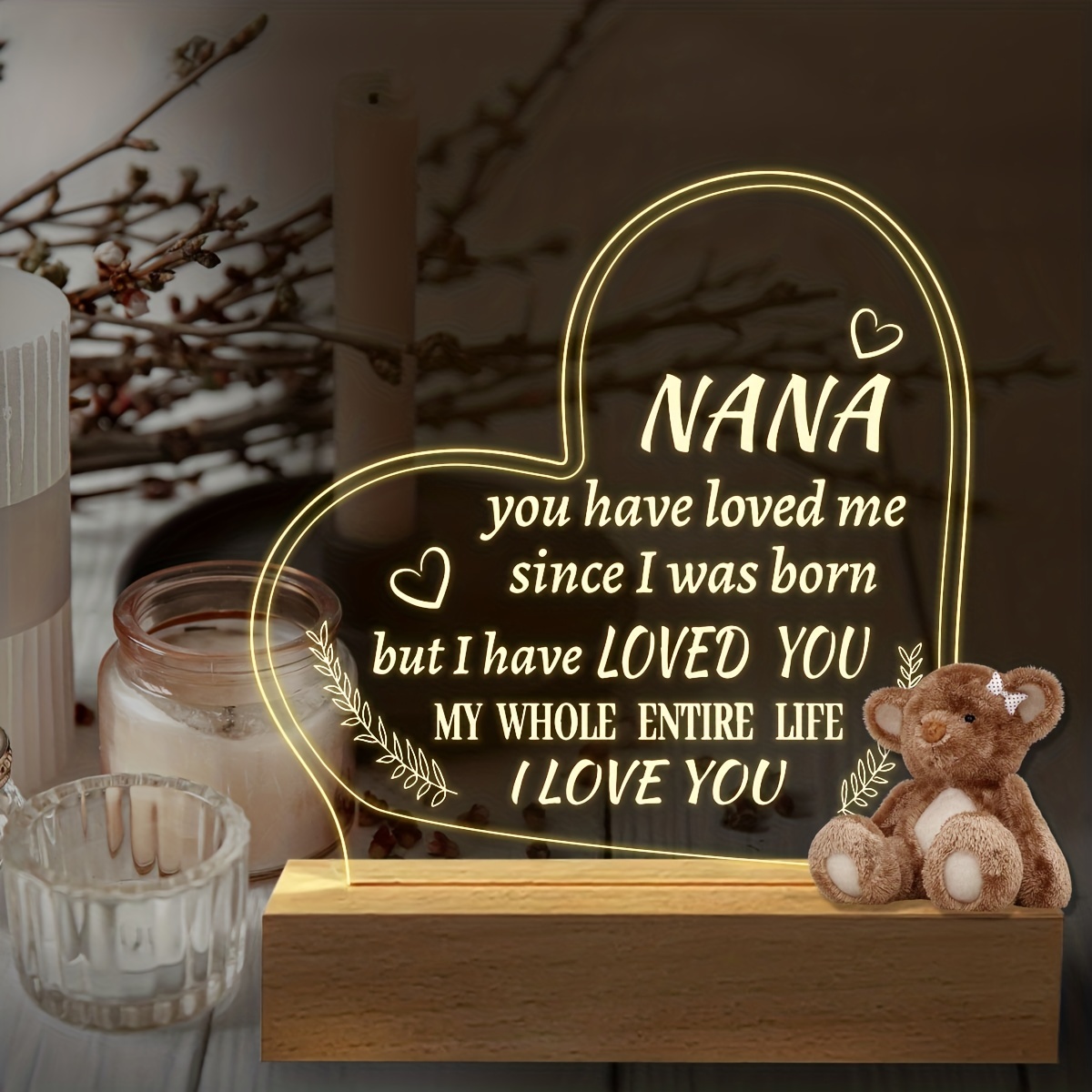 Gifts For Grandma Grandma Birthday Gifts Engraved Night - Temu Italy