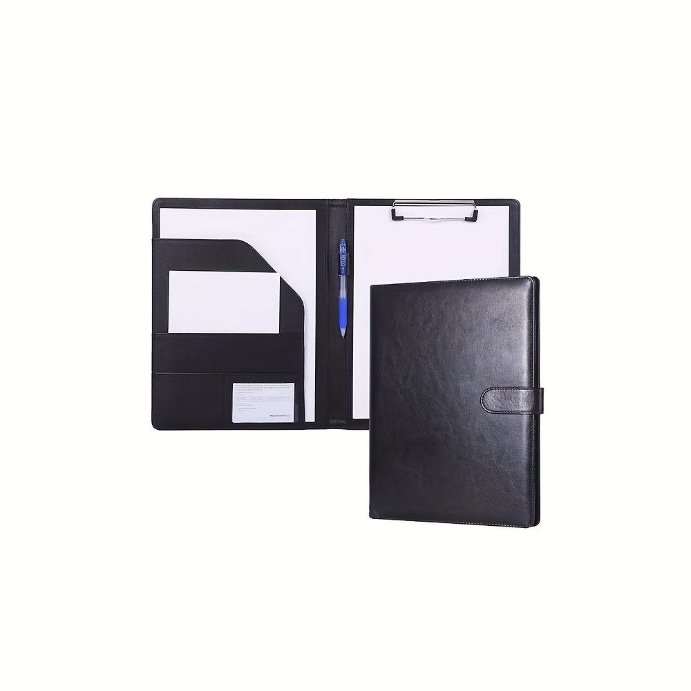 Zippered Padfolio A4 PU Leather Portfolio Organizer for Interview Resume  Document Planner Agenda Schedule Tablet Sleeve Holder - AliExpress