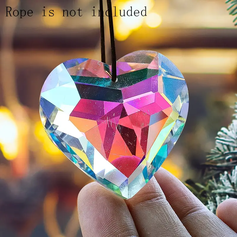 3D Glass Heart Keepsake Square Heart Beads For Bracelets Heart