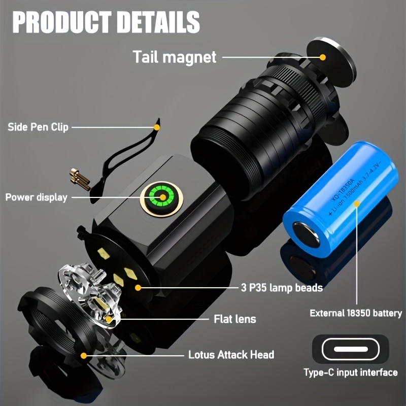 Mini Flashlights Aluminium Alloy Waterproof Battery Operated