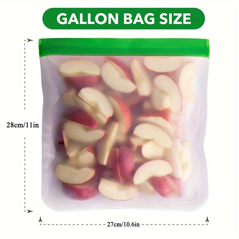 Reusable Gallon Bags,15 Pack Extra Thick Reusable Freezer Bags with Baggy  Rack - BPA Free, Easy Seal & LEAKPROOF Food Storage Bags for Marinate Food,  Fruits, Sandwich, Snack, Meal Prep, Travel Item 