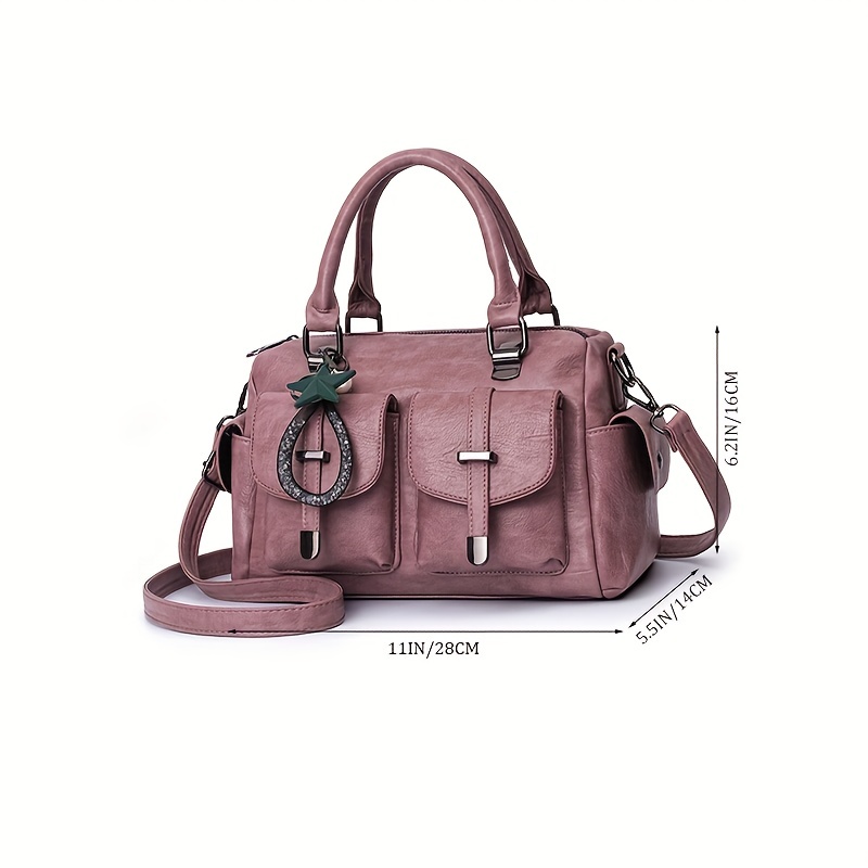 Bolso Boston Con Estampado Geométrico Vintage, Bolso Cruzado Con Asa  Superior De Lujo, Bolso Clásico Para Mujer Y Bolso De Hombro Para Viajar -  Bolsas Y Equipaje - Temu