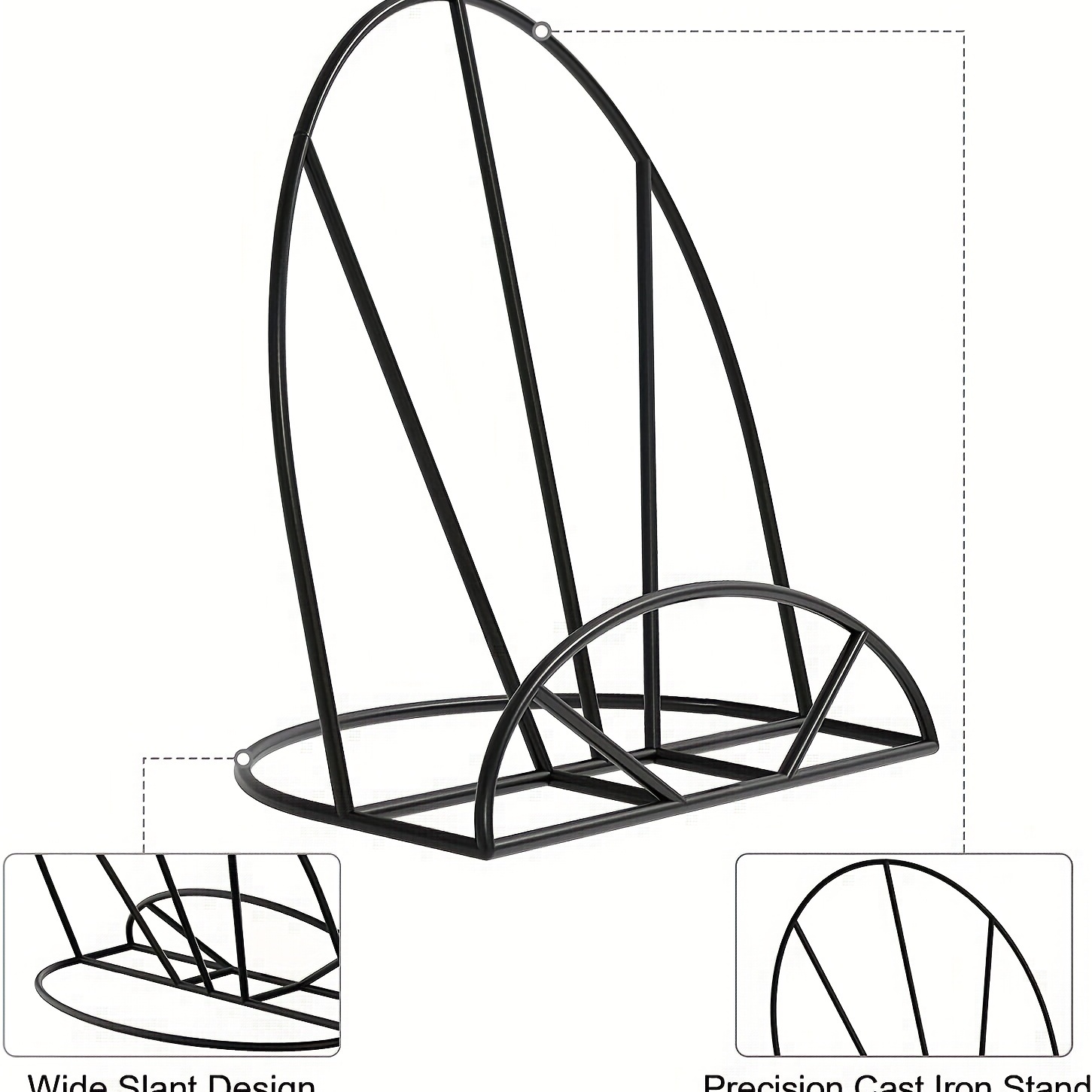 Countertop Black Metal Cookbook Stand, Tabletop Recipe Book and Display  Holder