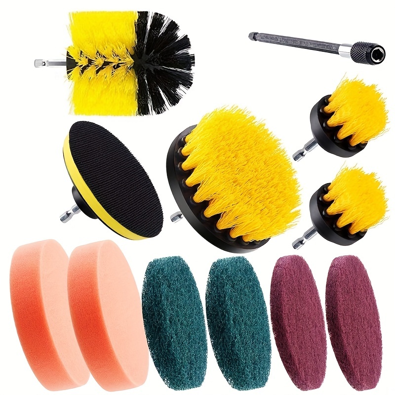 12Pcs/Set Tile Grout Power Scrubber Cleaning Electric Drill Brush