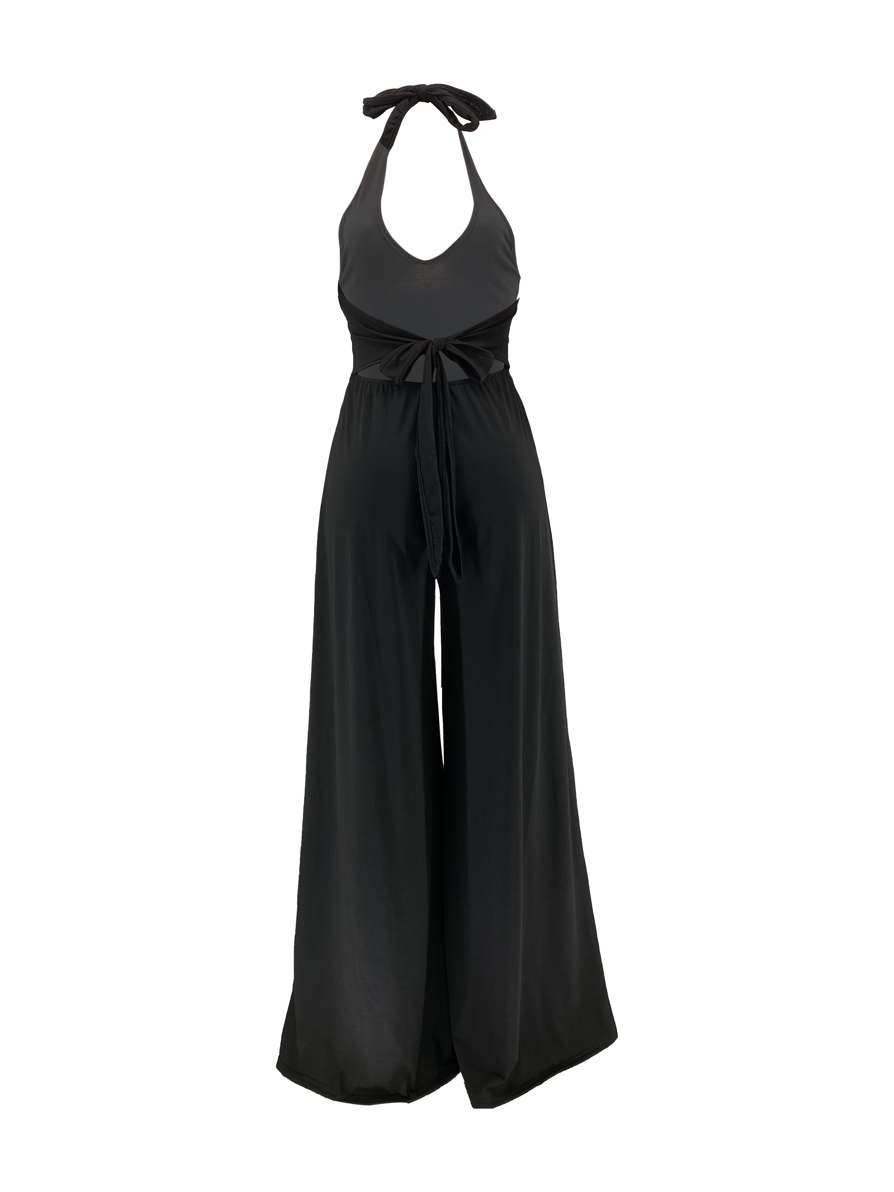 Wide Leg Halter Jumpsuit