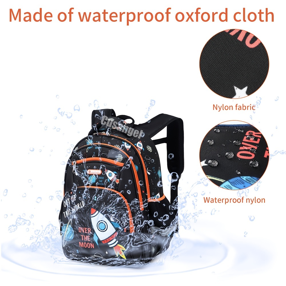 Kids Backpack Astronaut Mermaid Pattern Large Capacity