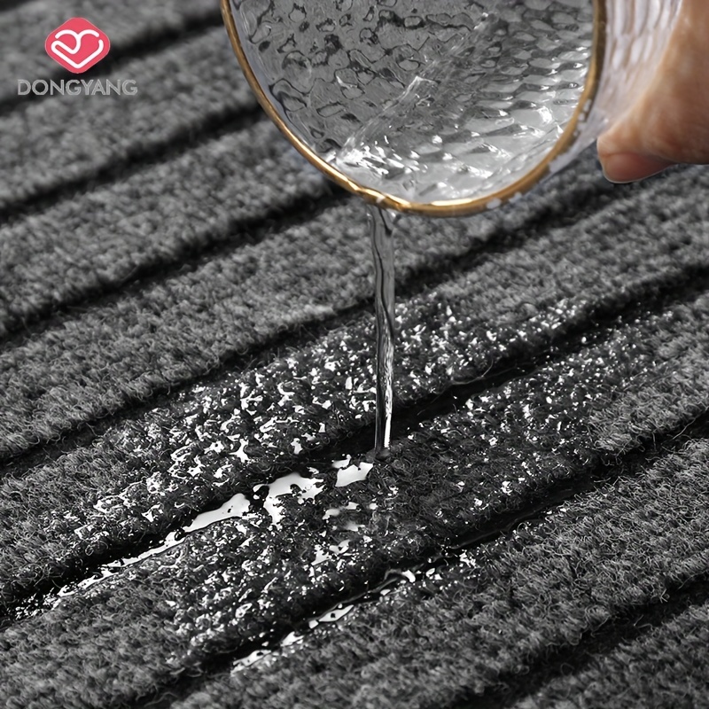 Soft Thickened Kitchen Mat, Striped Non-slip Oil-proof Floor Mat