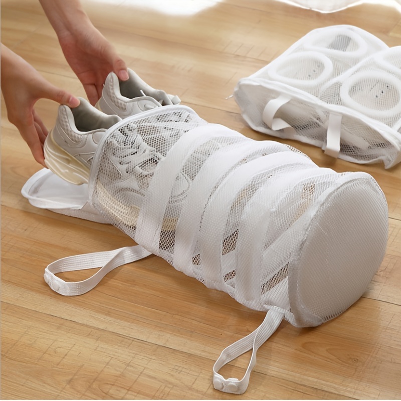 1pair Shoes Anti-Deformation Washing Bag Washing And Drying Integrated  Drying Bag Machine Washing Shoe Bag Sports Shoes Protective Cover Oval  Square P