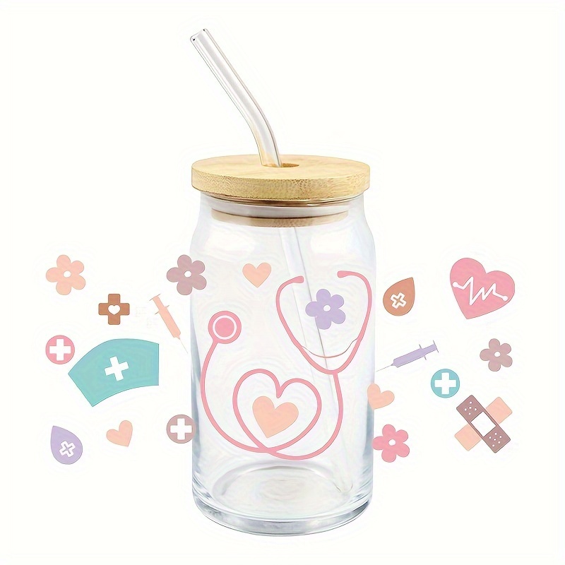 Transfer Sticker Waterproof Uv Dtf Decals Cups Wrap Nurse Temu