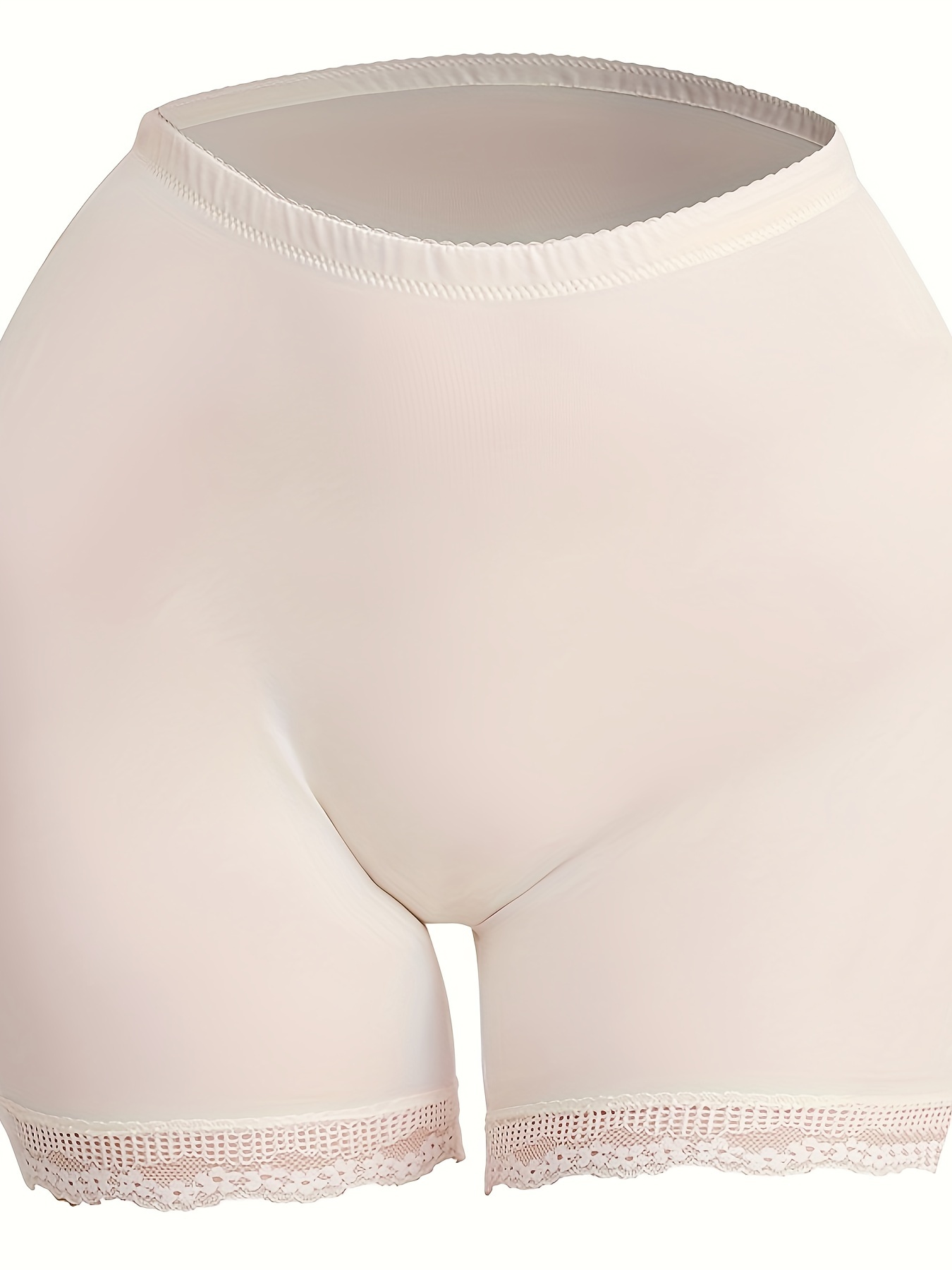 Lace Trim Shaping Panties, Tummy Control Compression Open Butt Panties,  Women's Underwear & Shapewear