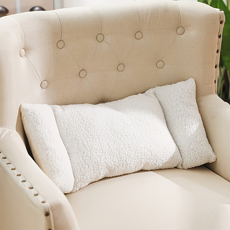 Fleece Lumbar Support Pillow 3 Section Back Pillow Office Chair