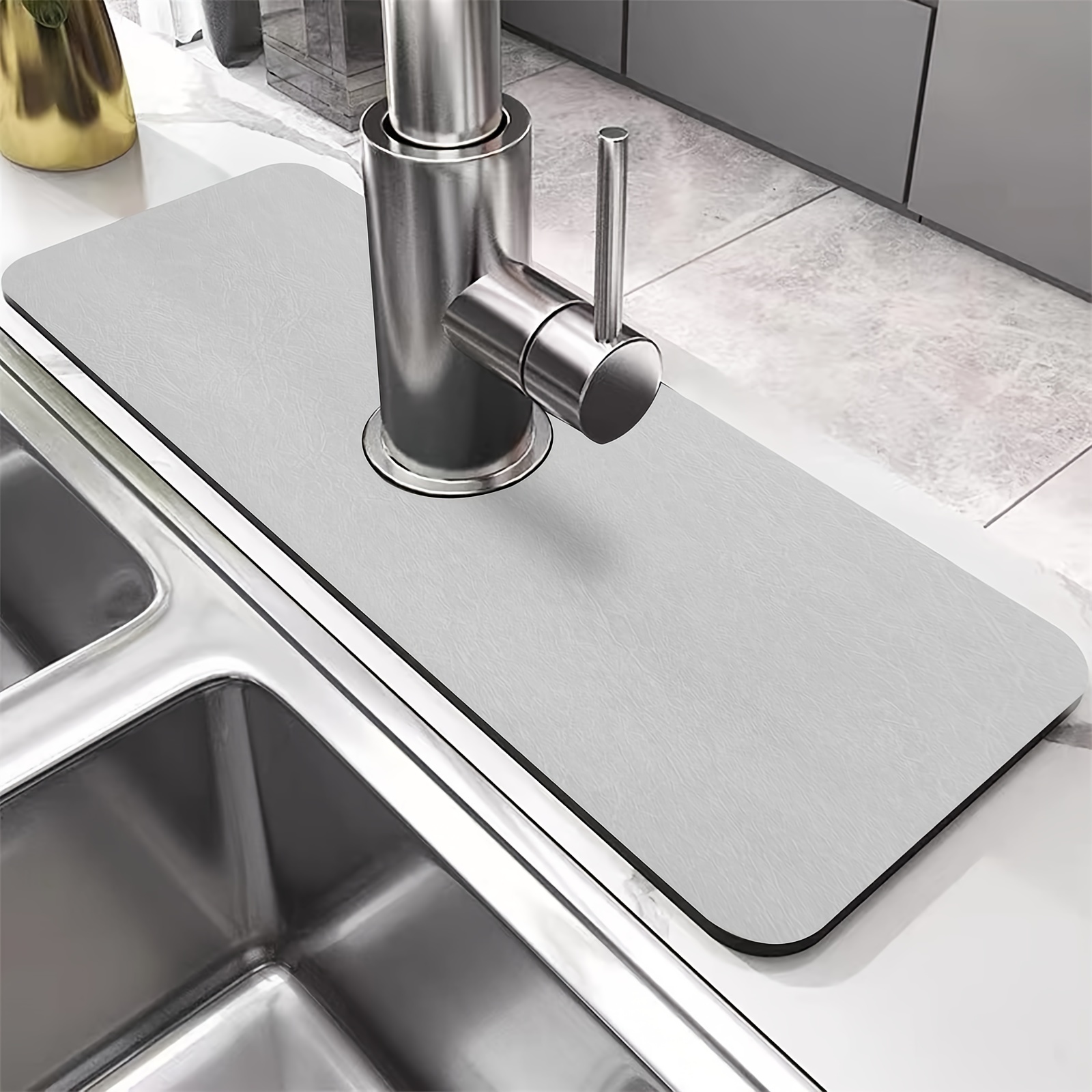 Kitchen Sink Splash proof Faucet Pad Super Absorbent Quick - Temu