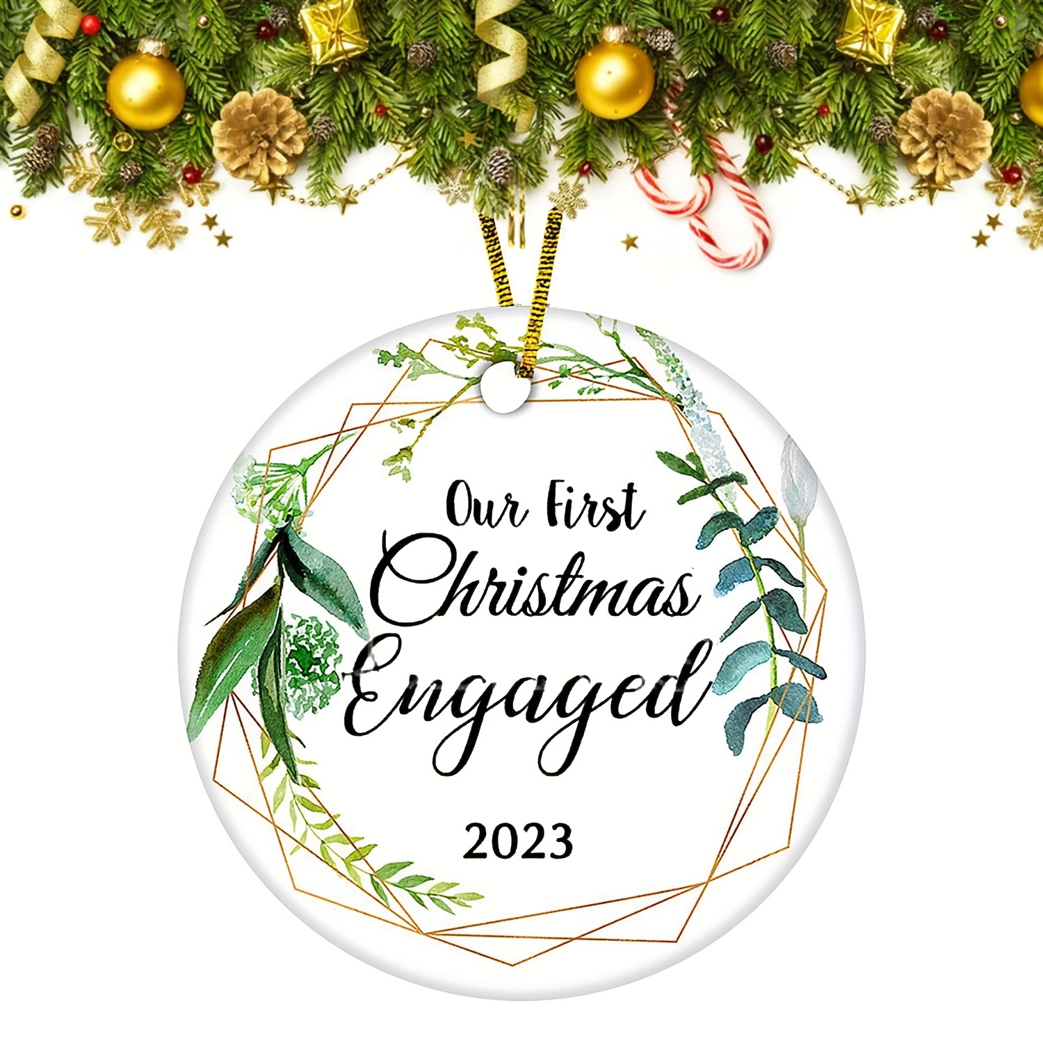 Engaged Ornament Engagement Gift Gift for Engaged Couple -   Christmas  gifts for couples, Engagement ornaments, Christmas ornaments
