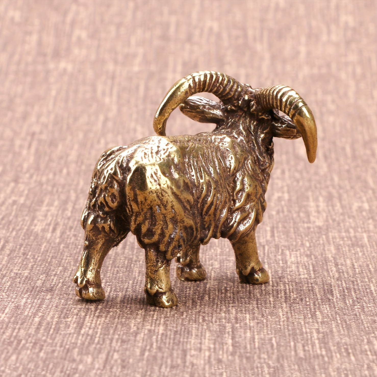 1pc, Brass Goat Ornaments Statue Sheep Handmade Copper * Animals Herbivore  Ornament Antique Retro Bronze Creative Figurine Ornament Tabletop Home