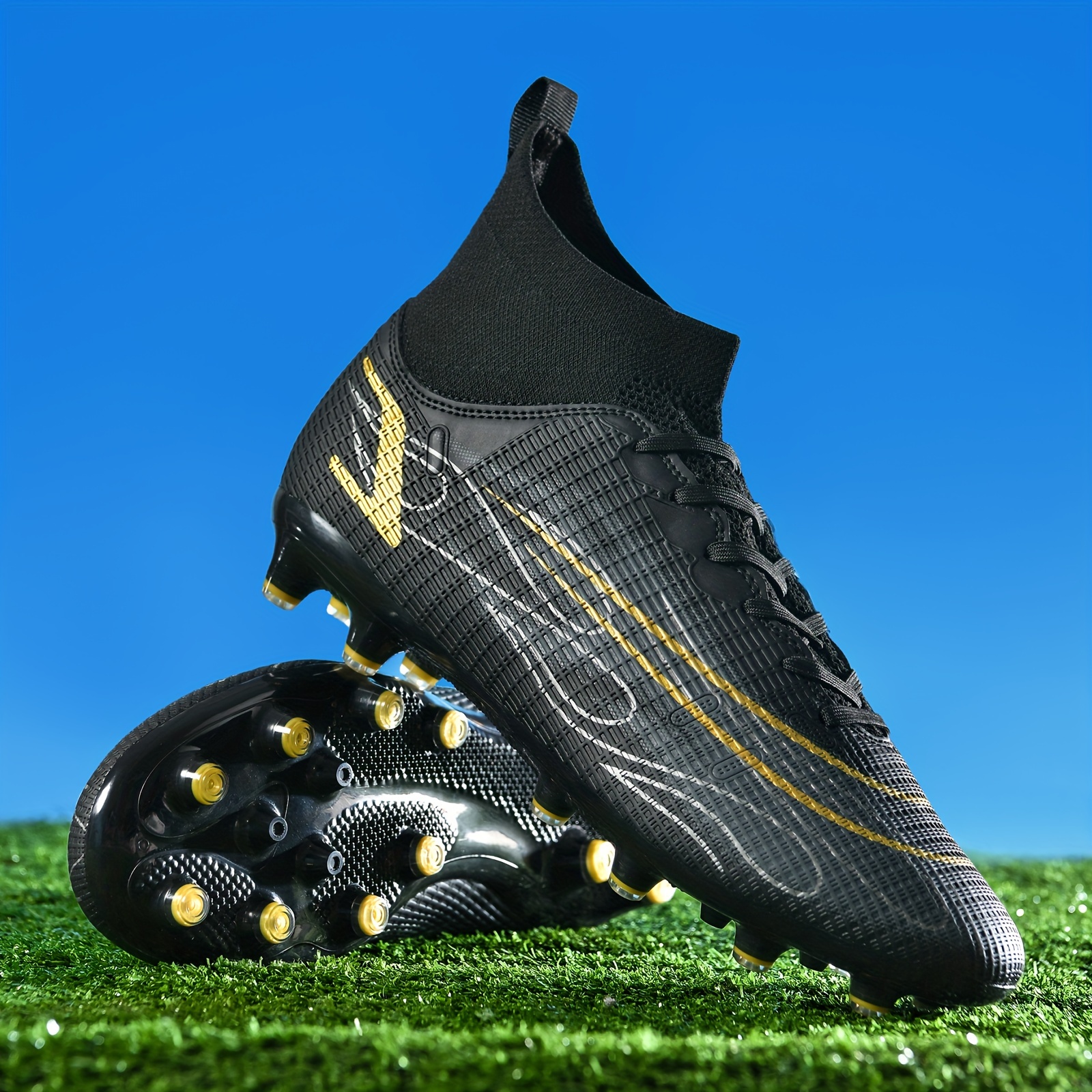 Boys black 2024 football cleats