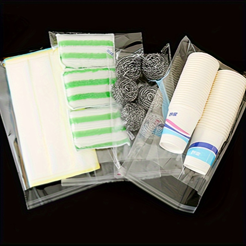 100pcs Transparent Plastic Bag Opp Self-adhesive Self-adhesive Bag Storage  Package Small Jewelry Packing