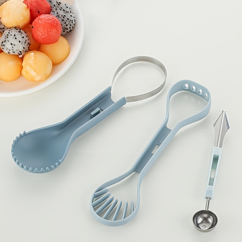 Formes de coupe-fruits | Cuillère à boules de fruits 6 en 1 Couteaux à  découper Éplucheur de - Ensemble d'outils de fruits portables, ensemble de