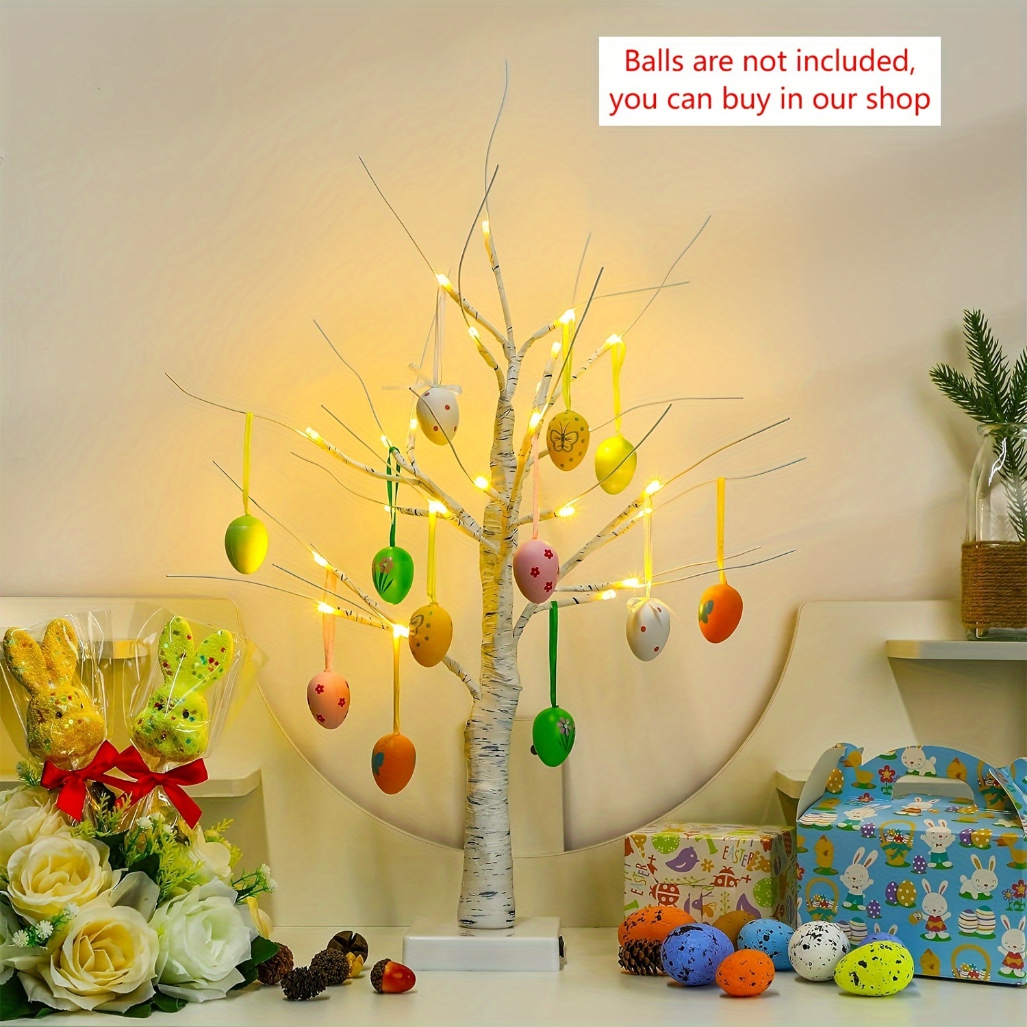 Easter shop tree lights