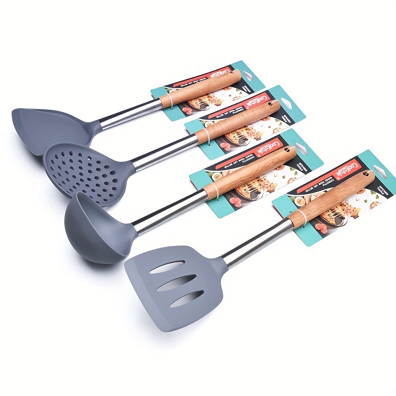 Silicone Kitchenware Cooking Utensils Non-stick Cookware Anti-slip Shovel  Spatula Shovel Spoon Cooking Tool Kitchen