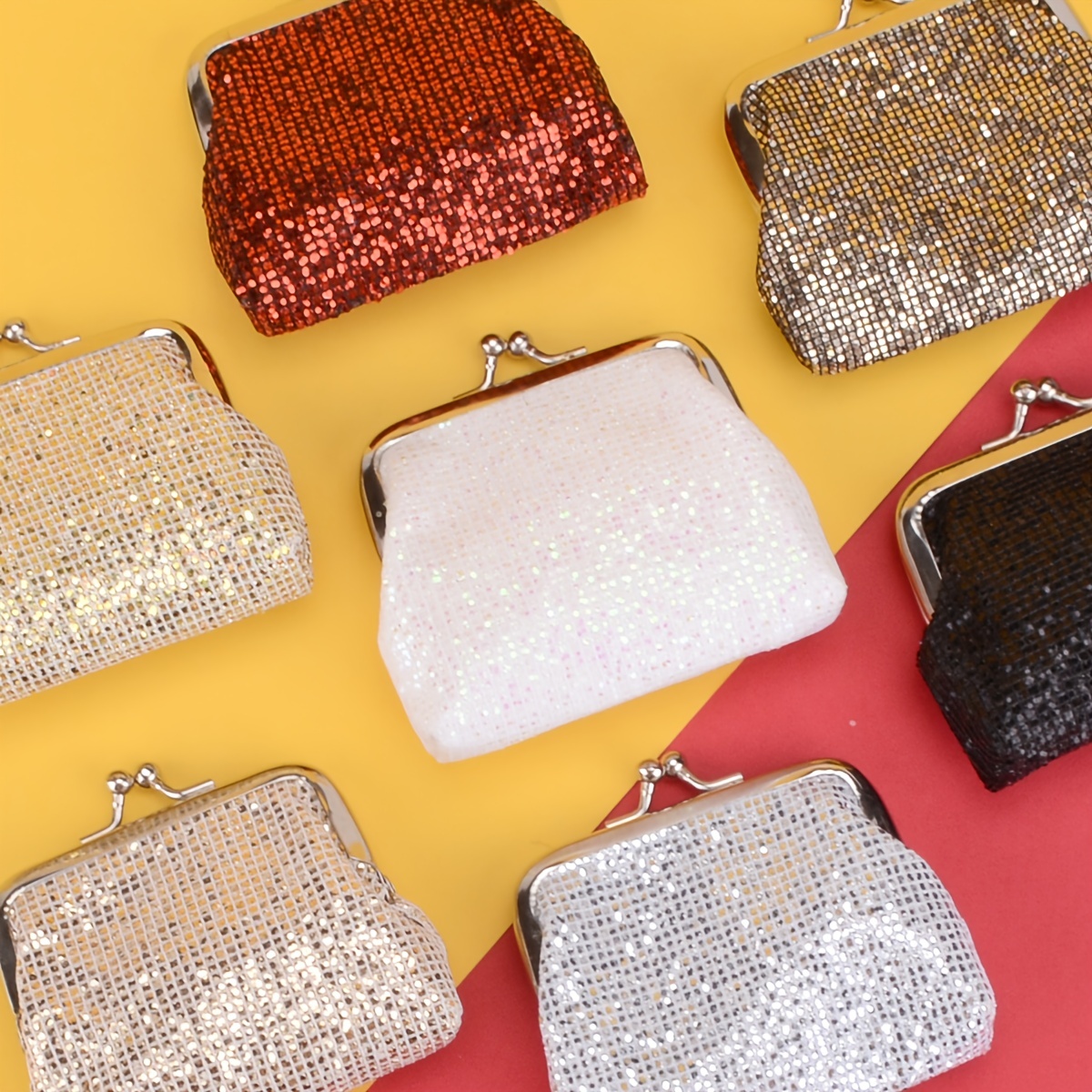 Women Sequins Coin Purse Bling-Bling Clutch Glittery Handy Buckle Mini  Wallet #unitedstates